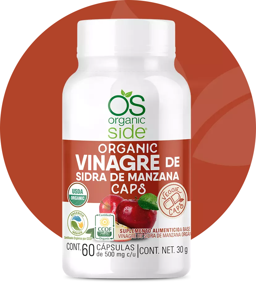 Vinagre de Manzana Orgánico 60 Cápsulas - Organic Side