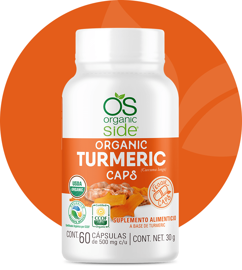 Turmeric Orgánico 60 Cápsulas Organic Side